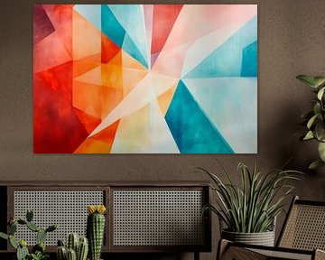 Geometric colours and shapes unfolded by Poster Art Shop