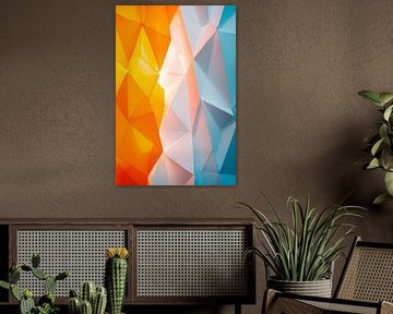 Geometric play of colours in a 3D look by Poster Art Shop