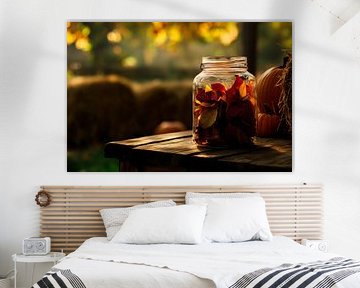 Herbstliche Dekoration im Glas von Poster Art Shop
