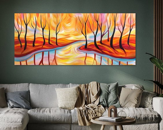 Voorbeeld van het werk in een kamer