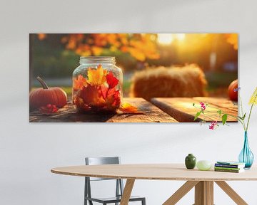 Autumnal stillness with colourful leaves by Poster Art Shop