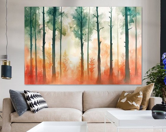 Example of the artwork in a room