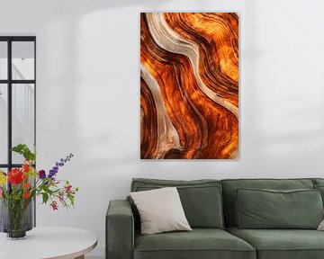 Wood pattern in warm earth tones by Poster Art Shop
