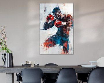 Powerful boxer in training by Poster Art Shop