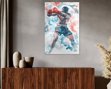 Powerful boxer in dynamic flow by Poster Art Shop