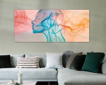 Creatieve rookfiguren in kleuren van Poster Art Shop