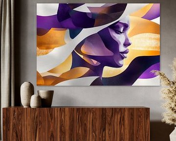 Creative portrait in bright colours by Poster Art Shop