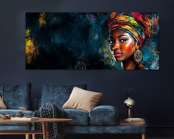 Culturele schoonheid met een hoofddoek van Poster Art Shop