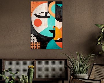 Artistic faces in bright colours by Poster Art Shop