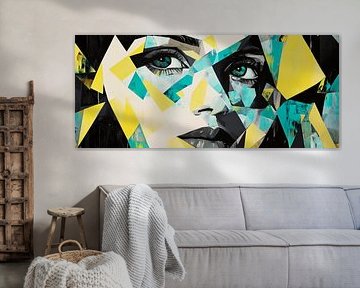 Artistic portrait painting in colours by Poster Art Shop