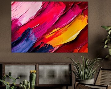 Lively colour structures in pastel shades by Poster Art Shop