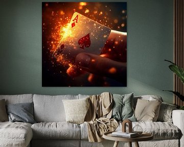 Magische kaart op het moment van spelen van Poster Art Shop