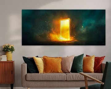 Magische deur in een mystieke sfeer van Poster Art Shop