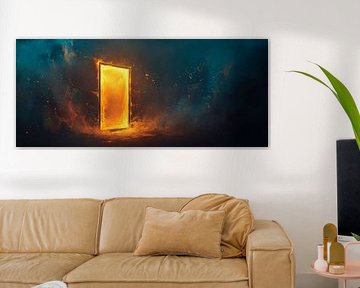 Porte magique dans un brouillard mystique sur Poster Art Shop