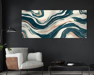 Gemarmerde abstracte achtergrond vol kleur van Poster Art Shop