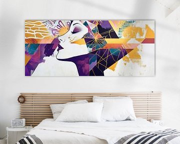 Art moderne : Portrait de femme abstrait sur Poster Art Shop