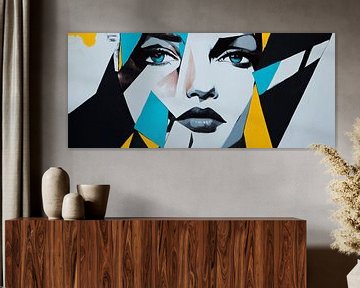 Moderne portretkunst in kleuren van Poster Art Shop