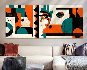Modern abstract face illustration by Poster Art Shop