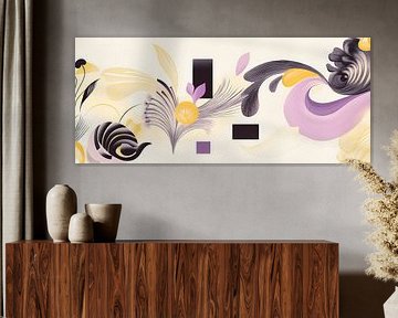 Moderne florale Abstraktion in Pastelltönen von Poster Art Shop