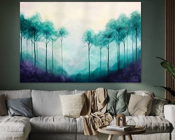 Mystical landscape with trees by Poster Art Shop
