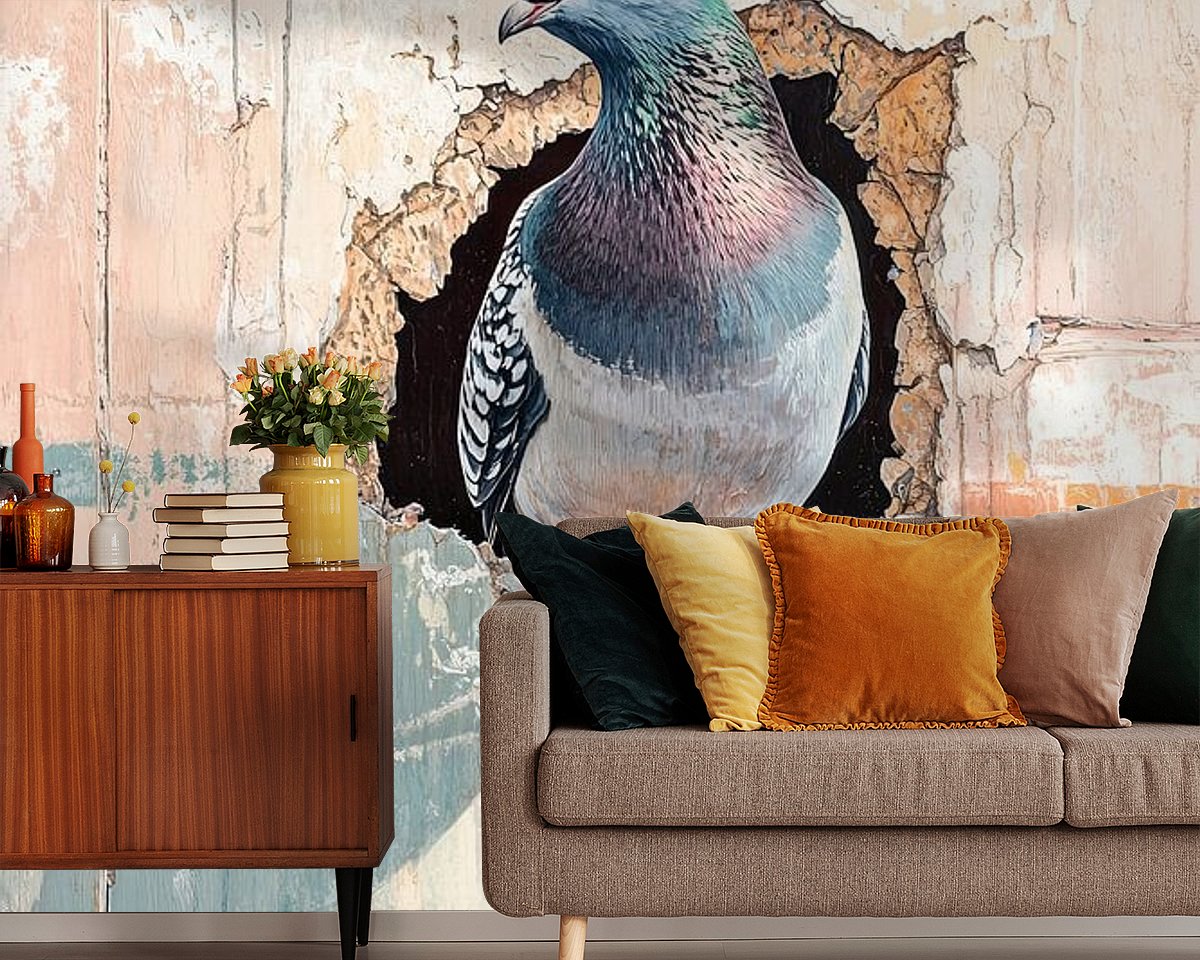 Voorbeeld van het werk in een kamer