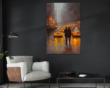 Romantic evening in the city by Poster Art Shop