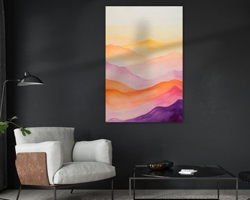 Gentle watercolour landscape motifs by Poster Art Shop