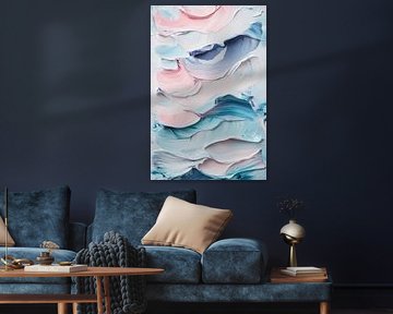 Soft colours in an abstract structure by Poster Art Shop