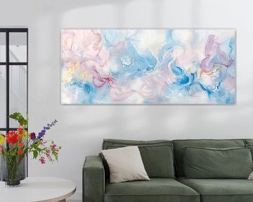 Soft swathes of colour in shades of blue by Poster Art Shop