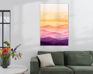 Zachte kleurovergangen van de bergen