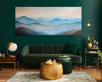 Zachte heuvels in de schemering van Poster Art Shop