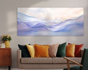 Des collines douces dans un ton pastel délicat sur Poster Art Shop