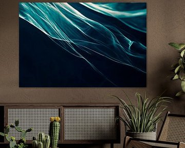 Zachte lichtstralen in het donker van Poster Art Shop