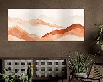 Zachte landschappen in aardetinten van Poster Art Shop