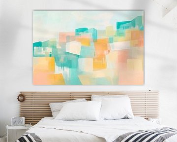 Zachte pastelkleuren in een abstracte compositie