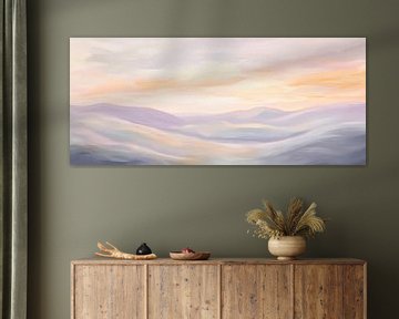 Zachte ochtendstemming over de heuvels van Poster Art Shop