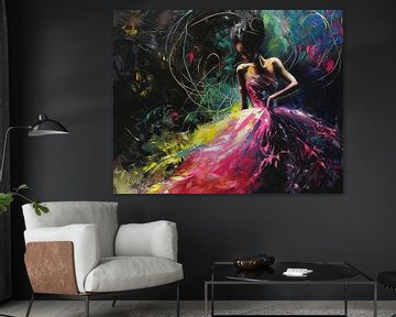 Energie | Dance of Colorful Whispers van Abstract Schilderij
