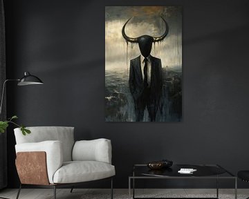 Hoornman | Horned Silence van Abstract Schilderij