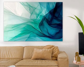 Gentle waves of coloured fabric by Poster Art Shop