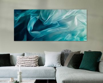 Zachte golven van transparante stof van Poster Art Shop