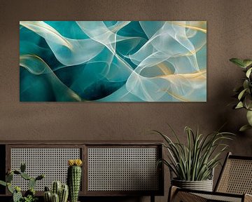 Zachte golven van mist en licht van Poster Art Shop
