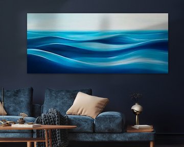 Sanfte Wellen in blauem Ozean von Poster Art Shop
