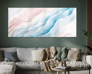 Gentle waves in pale colours by Poster Art Shop