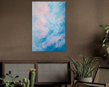 Zachte wolken in pastelkleuren van Poster Art Shop