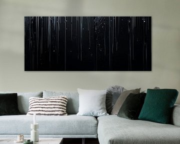Zwarte kleur met druppeleffect van Poster Art Shop
