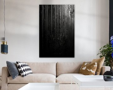 Black wall with water droplets by Poster Art Shop