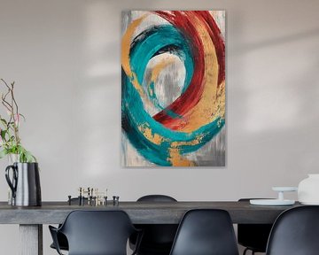 Vibrant abstract painting in colours by Poster Art Shop