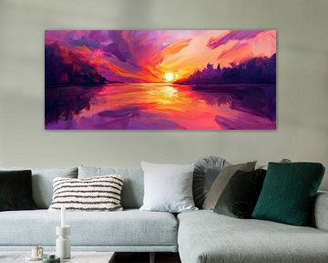 Sunset over still water by Poster Art Shop