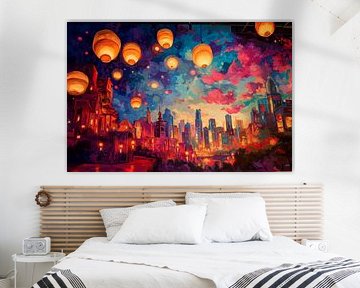 Urban lighting at dusk by Poster Art Shop