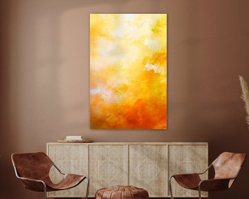 Stralend geel aquarelpatroon